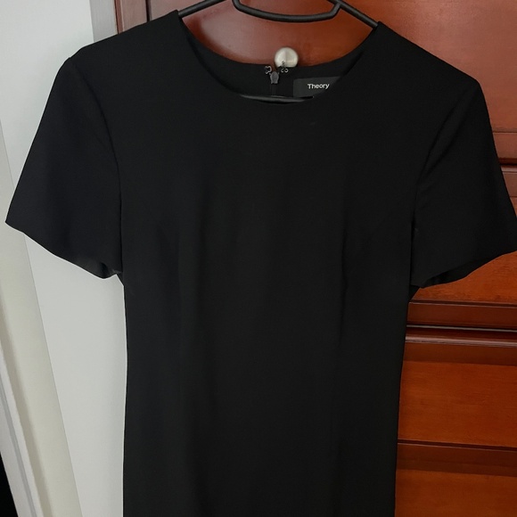 Theory Black Good Wool Sheath Dress - Picture 3 of 3